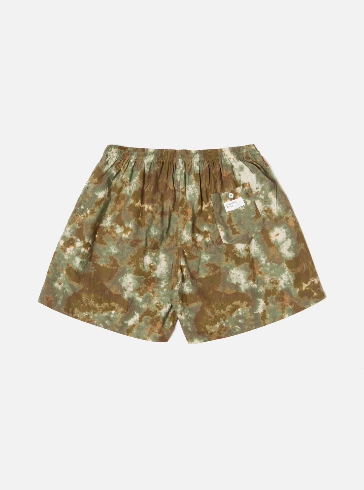 Universal Works Boxer Short In Olive Space Camo - Image 2