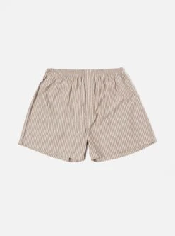 Universal Works Boxer Short In Brown Shibuya Stripe