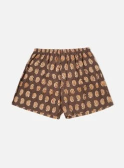 Universal Works Boxer Short In Light Brown Kalamkari Print