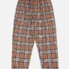 Universal Works Pyjama In Brown Ikat Twill Check