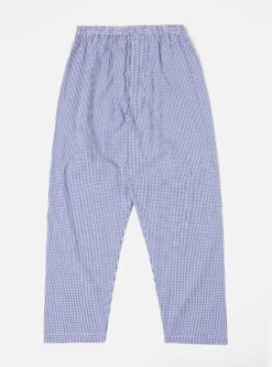 Universal Works Pyjama In Blue Gingham Check