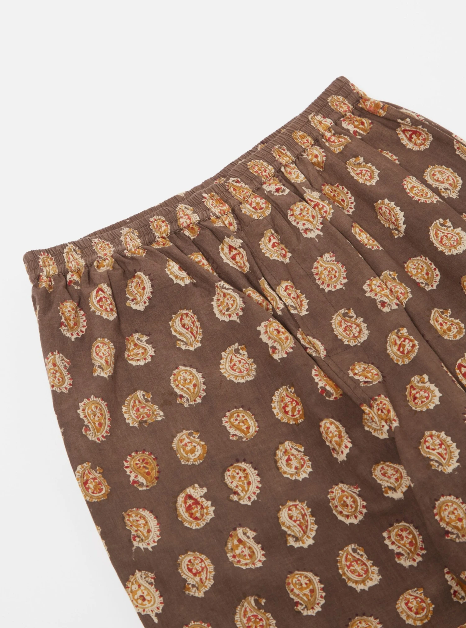 Universal Works Pyjama In Light Brown Kalamkari Print - Image 3