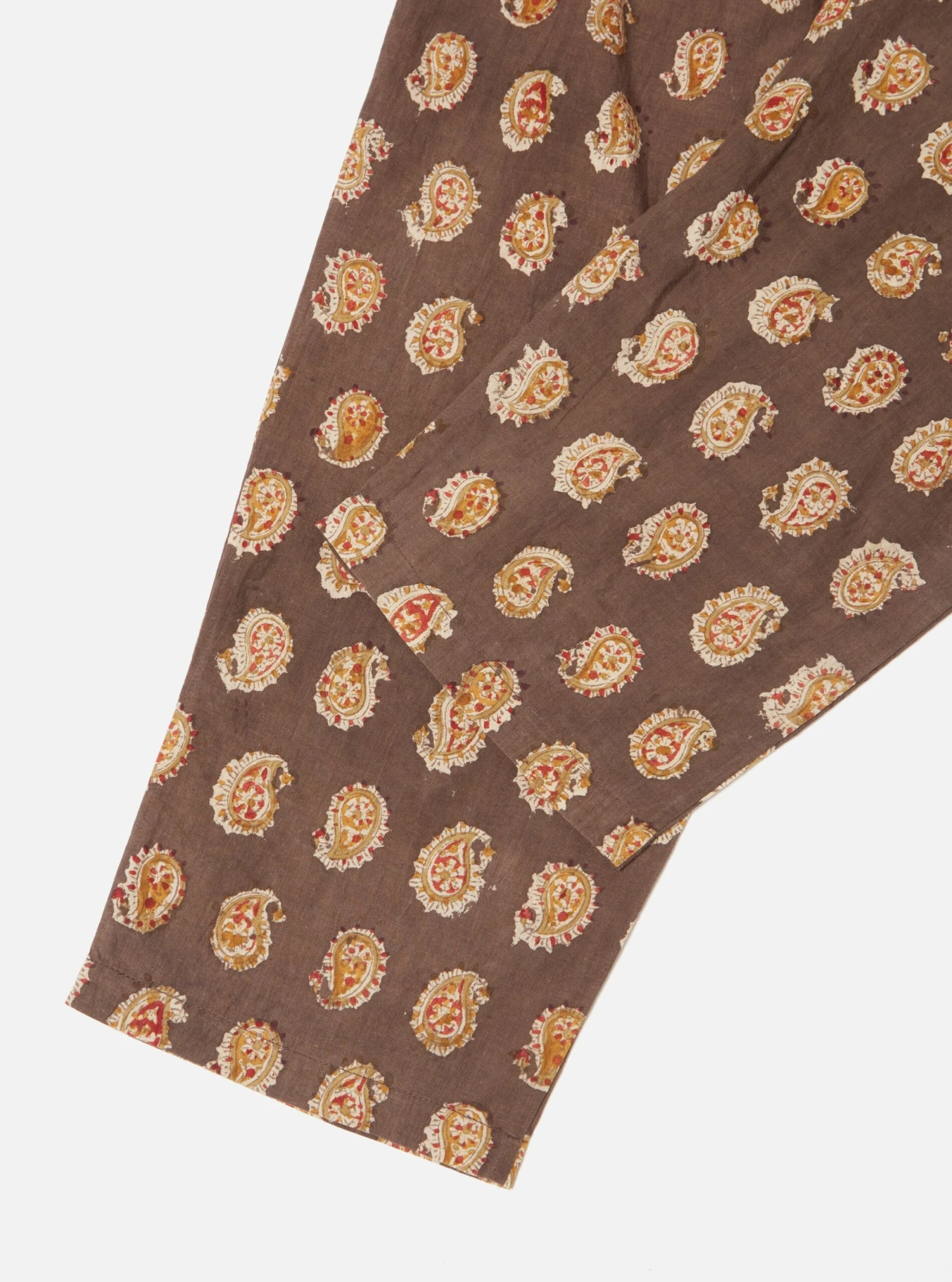 Universal Works Pyjama In Light Brown Kalamkari Print - Image 5