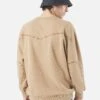 Universal Works Oversized Crew Sweatshirt In Sand Embroidered Brushback
