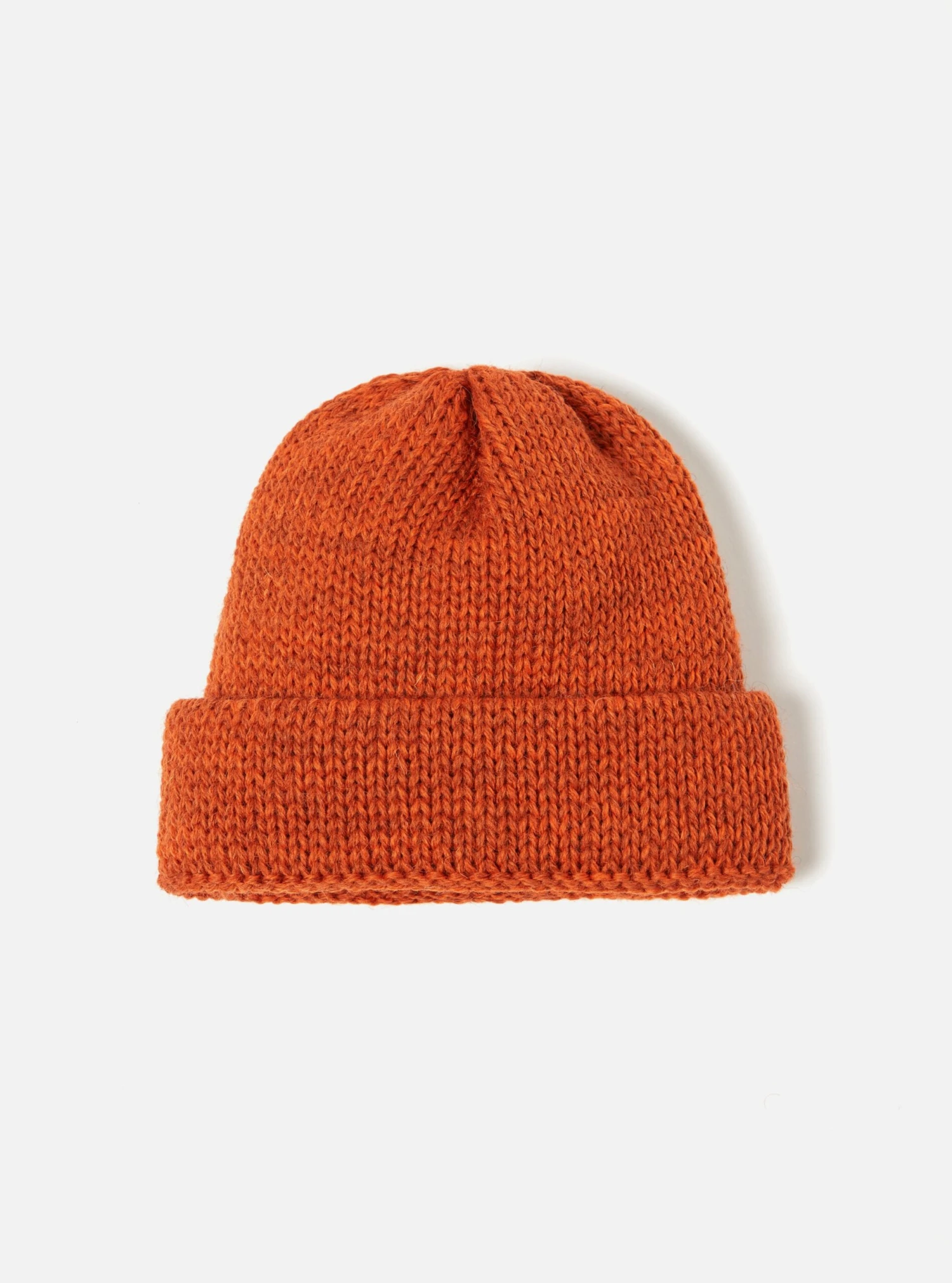 Universal Works Short Watch Cap In Rust British Wool - Image 2
