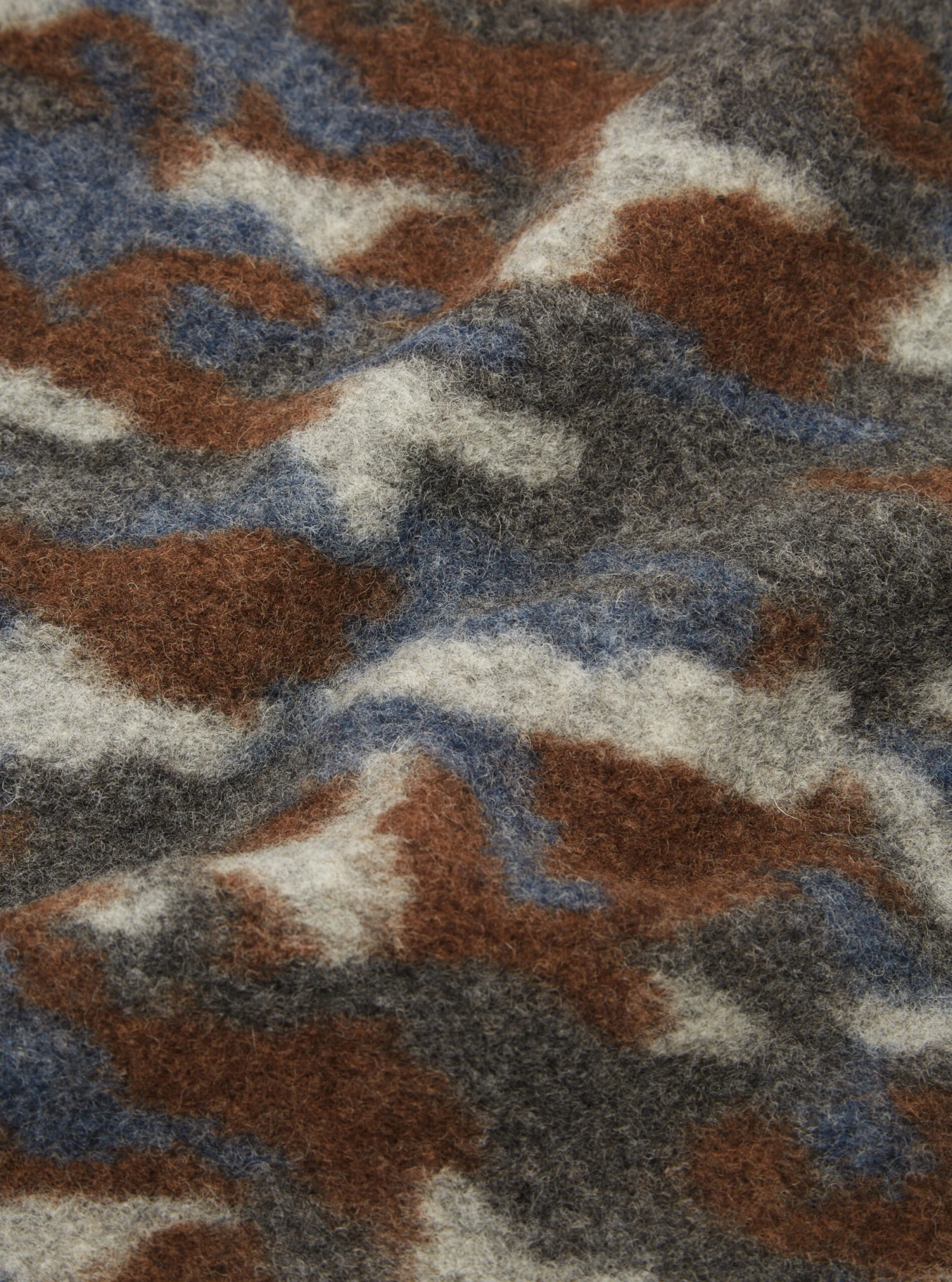 Universal Works Zip Bomber In Grey Dwight Wool Fleece - Image 6