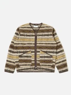 Universal Works Zip Liner Jacket In Fairisle Wool Mix
