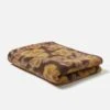 Universal Works Blanket In Brown Flower Fleece