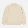 Universal Works Vincent Turtle Neck In Stone Lambswool Fleck