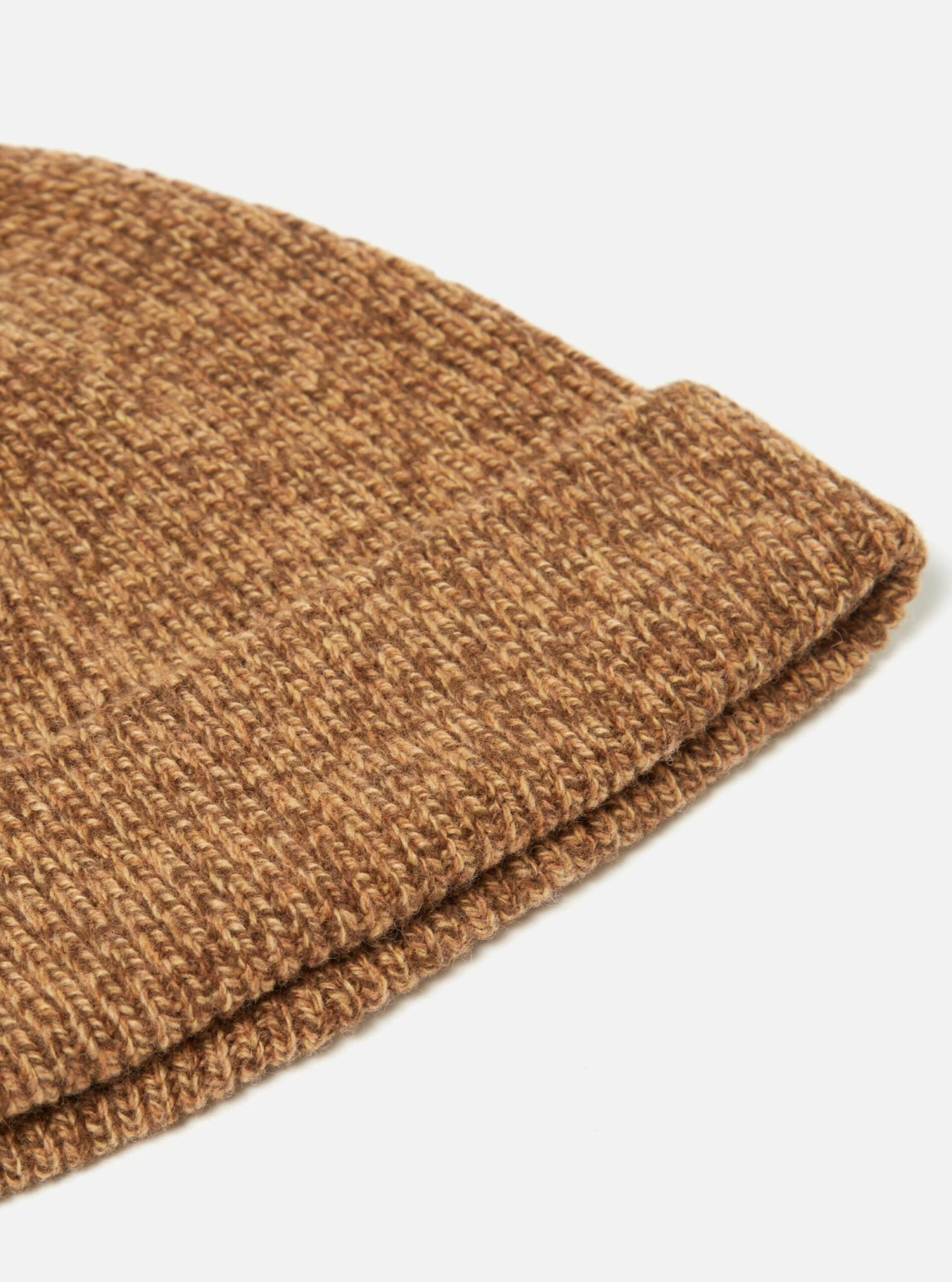 Universal Works Watch Cap In Light Brown Twisted Italian Wool - Image 2