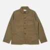 Universal Works Bakers Chore Jacket In Olive Nebraska Cotton