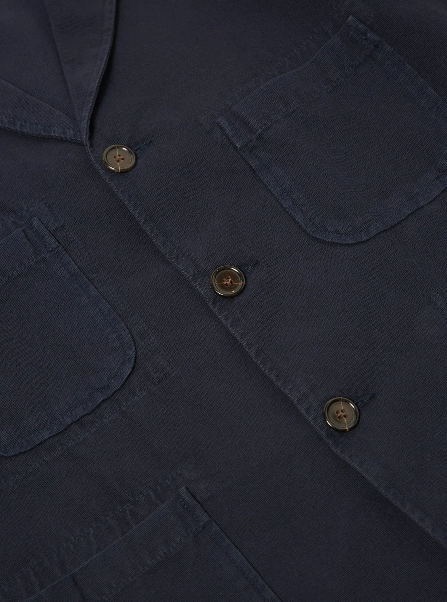 Universal Works Five Pocket Jacket In Navy Canvas - Image 4