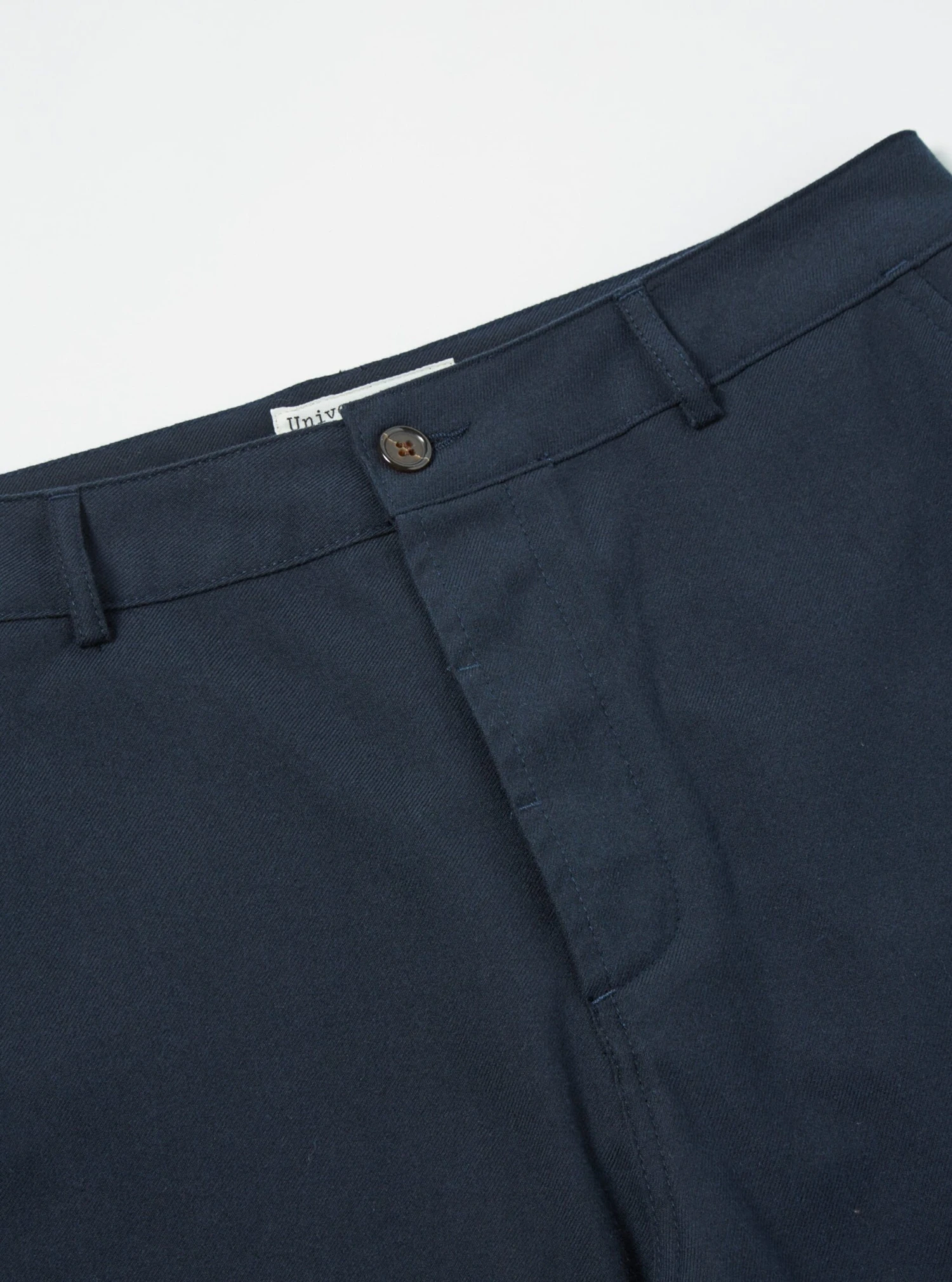 Universal Works RB Chino In Navy Cotton/Wool Twill - Image 3