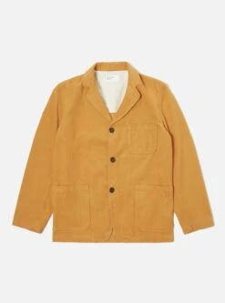 Universal Works Three Button Jacket In Corn Cord
