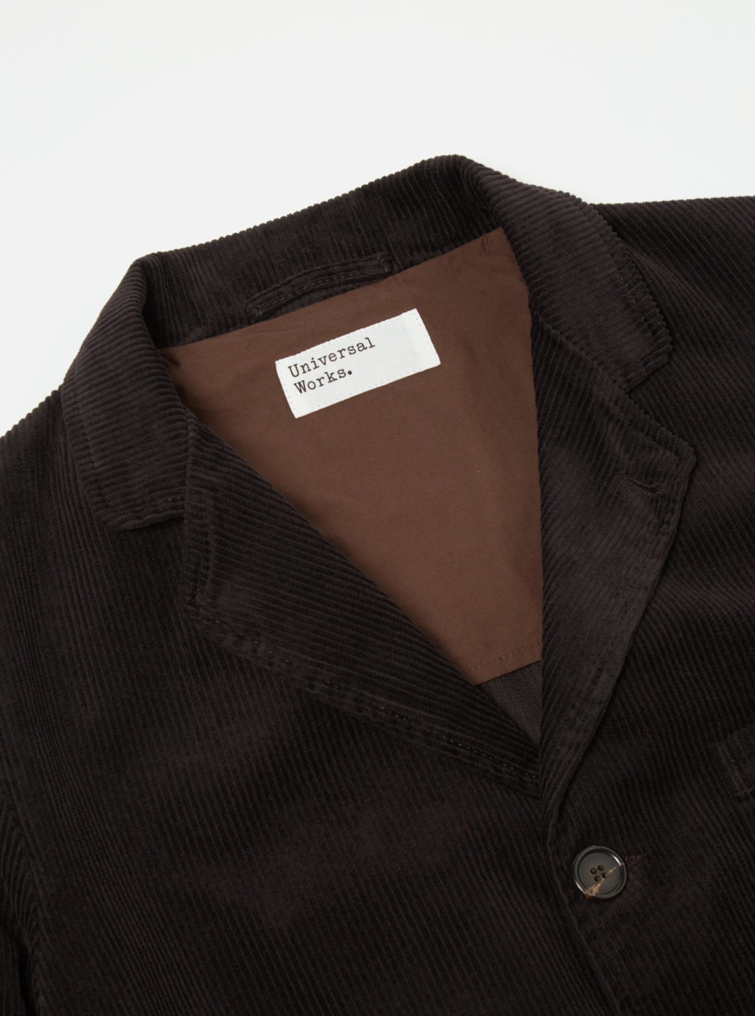 Universal Works Three Button Jacket In Licorice Cord - Image 4