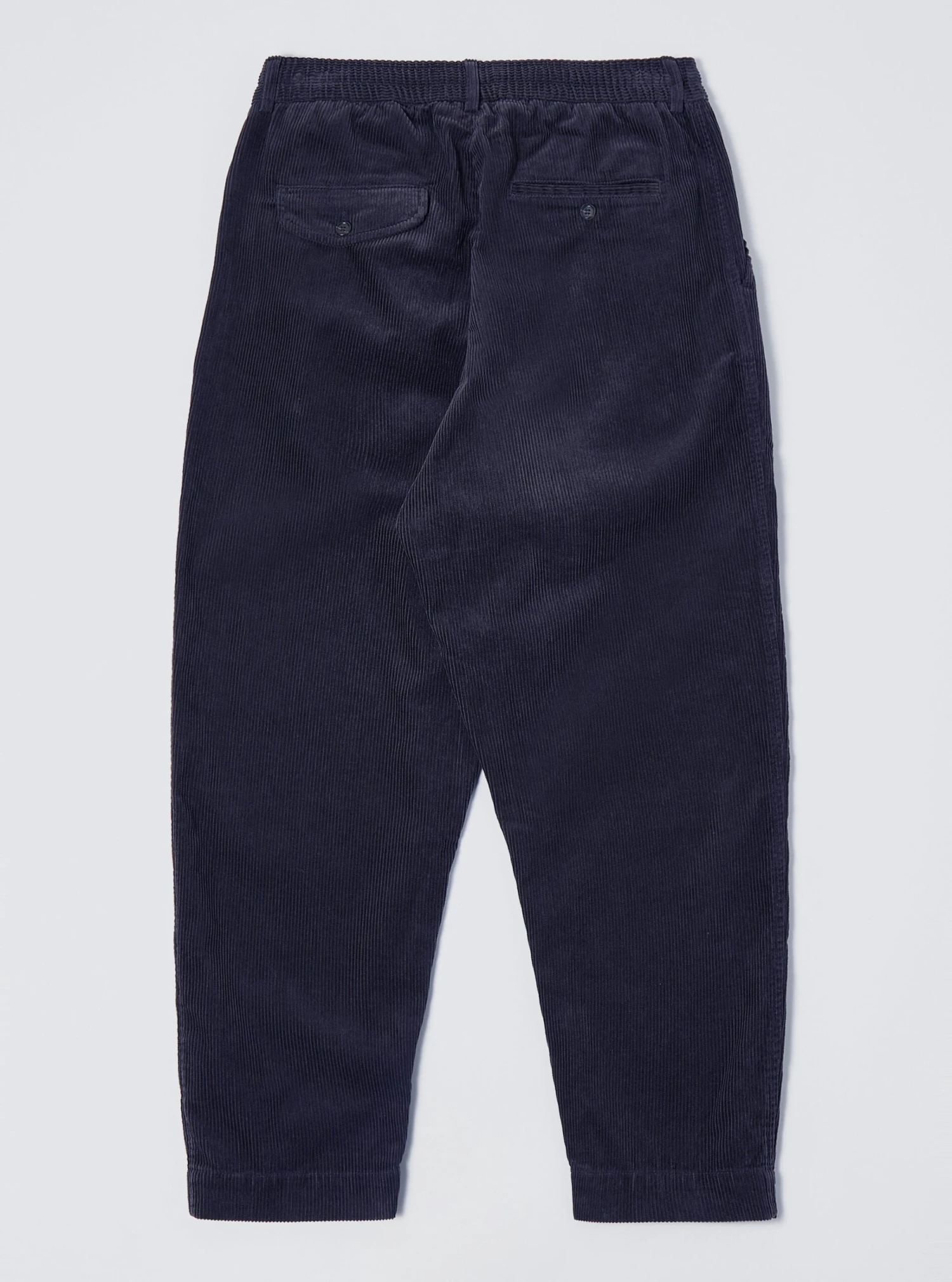 Universal Works Pleated Track Pant In Navy Cord - Image 2
