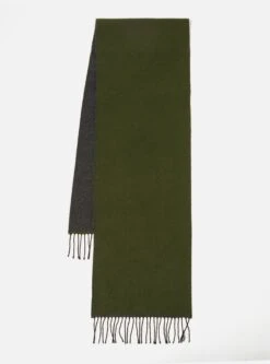 Universal Works Scarf In Green/Charcoal Double Sided