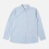 Universal Works Daybrook Shirt In Blue Brushed Cotton Wool