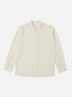 Universal Works Daybrook Shirt In Ecru Brushed Cotton Wool