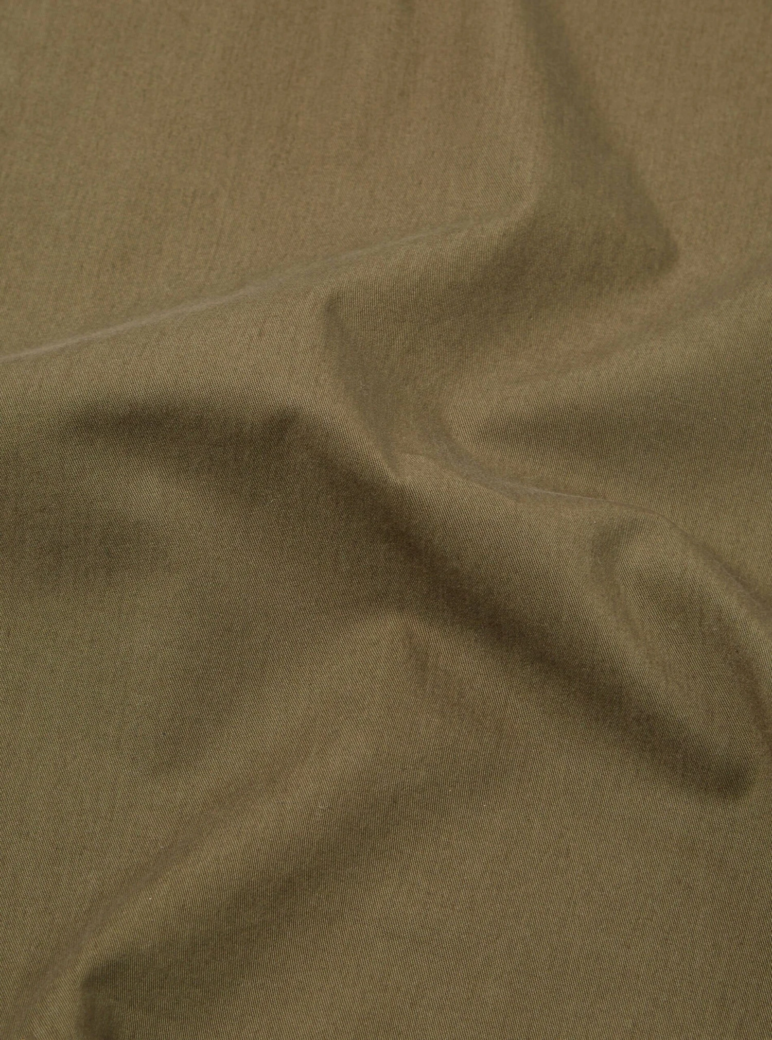 Universal Works Pullover L/S Shirt In Olive Scuba Cotton - Image 5