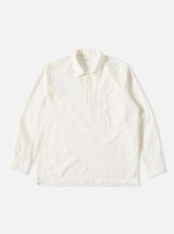 Universal Works Pullover L/S Shirt In Ecru Super Fine Cord