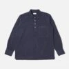Universal Works Pullover L/S Shirt In Navy Super Fine Cord