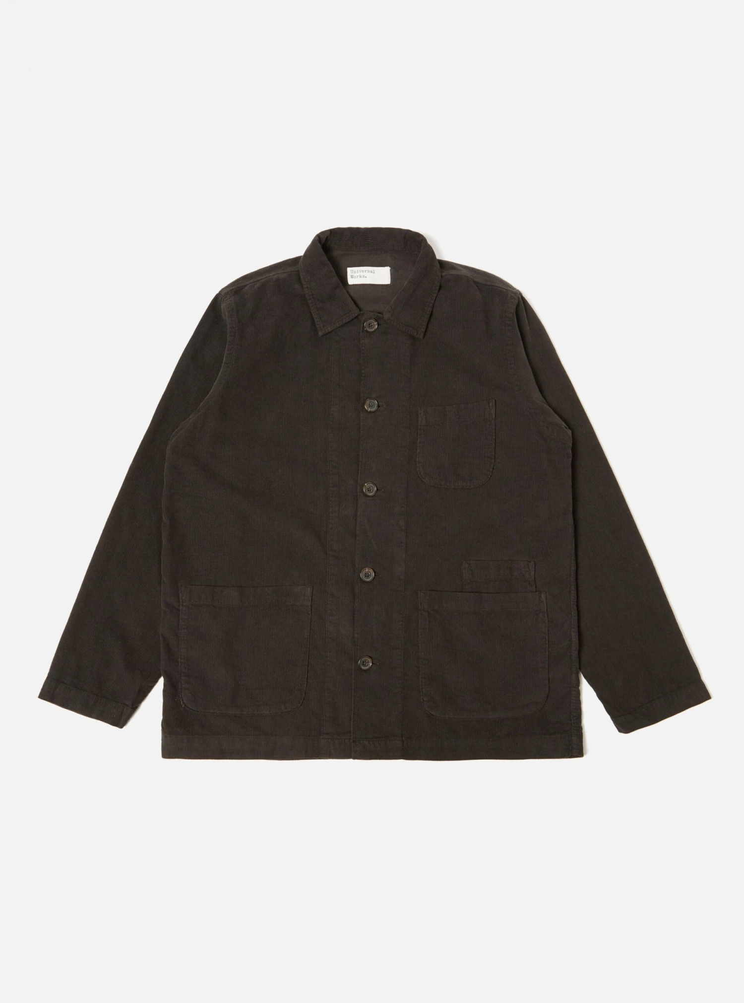 Universal Works Bakers Overshirt In Licorice Fine Cord - Image 2