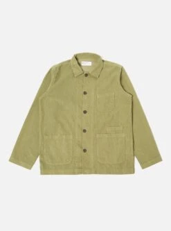 Universal Works Bakers Overshirt In Olive Fine Cord
