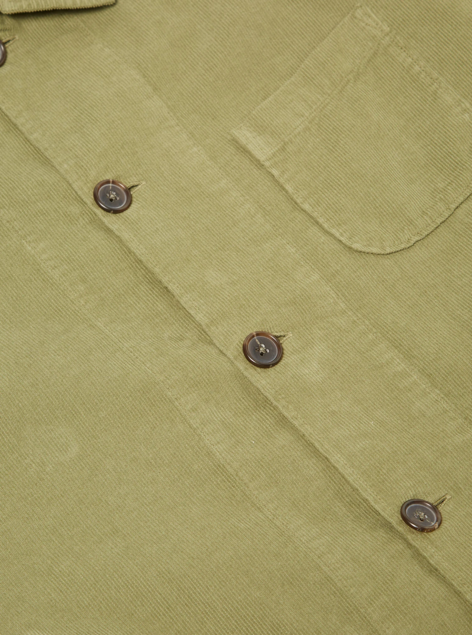 Universal Works Bakers Overshirt In Olive Fine Cord - Image 4