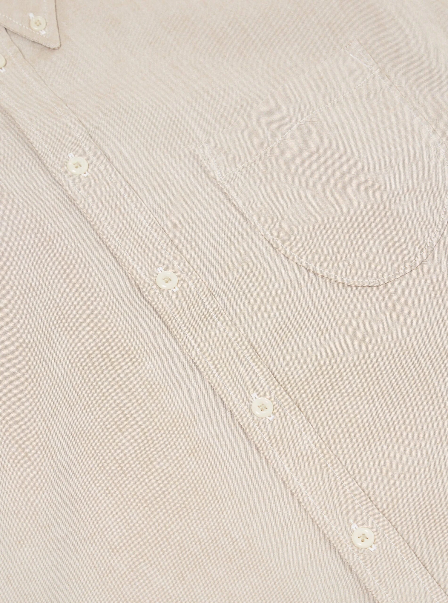 Universal Works Daybrook Shirt In Sand Organic Oxford - Image 4