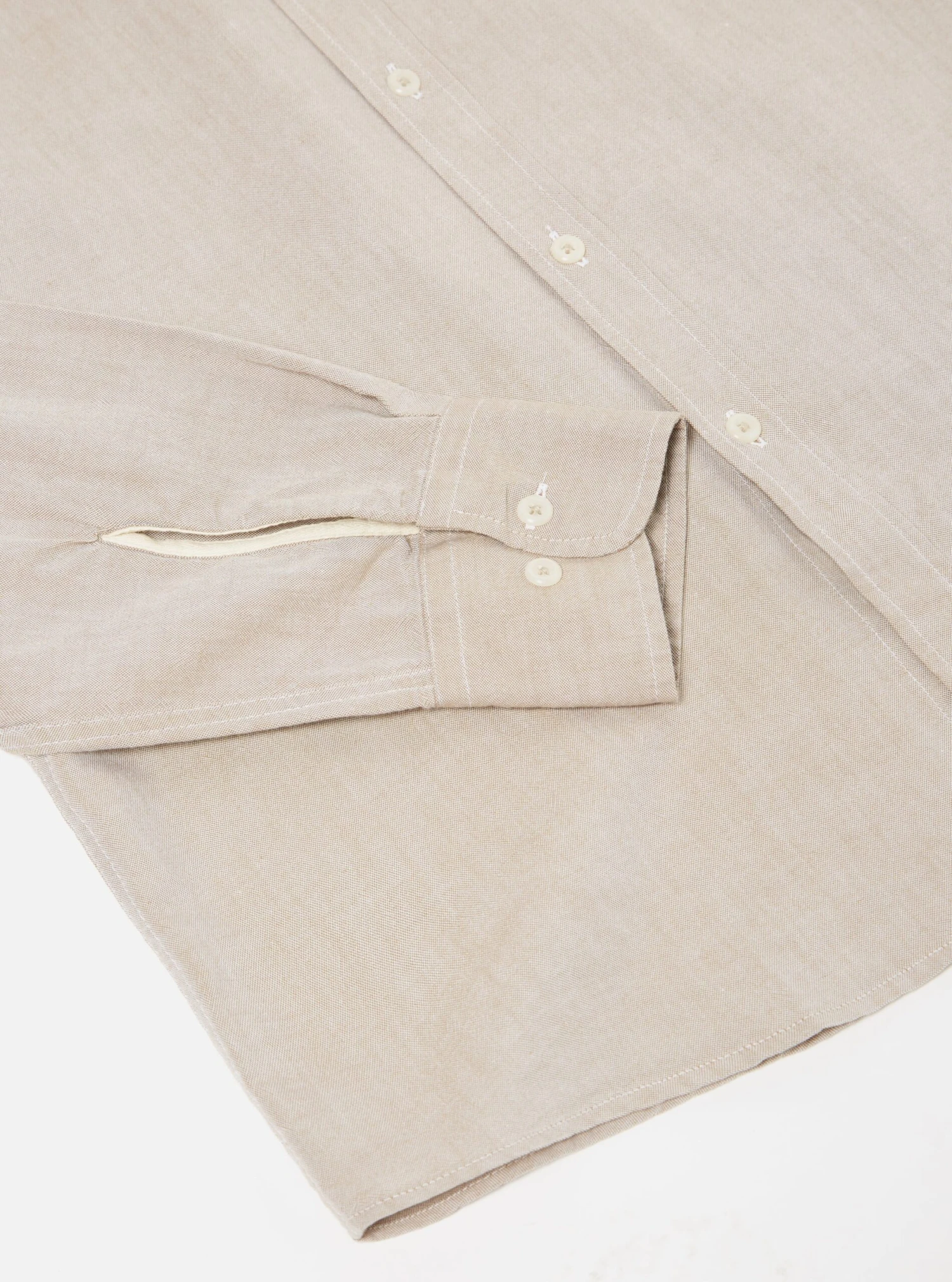 Universal Works Daybrook Shirt In Sand Organic Oxford - Image 5