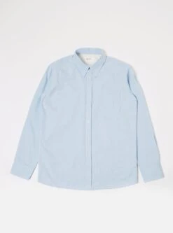 Universal Works Daybrook Shirt In Sky Organic Oxford