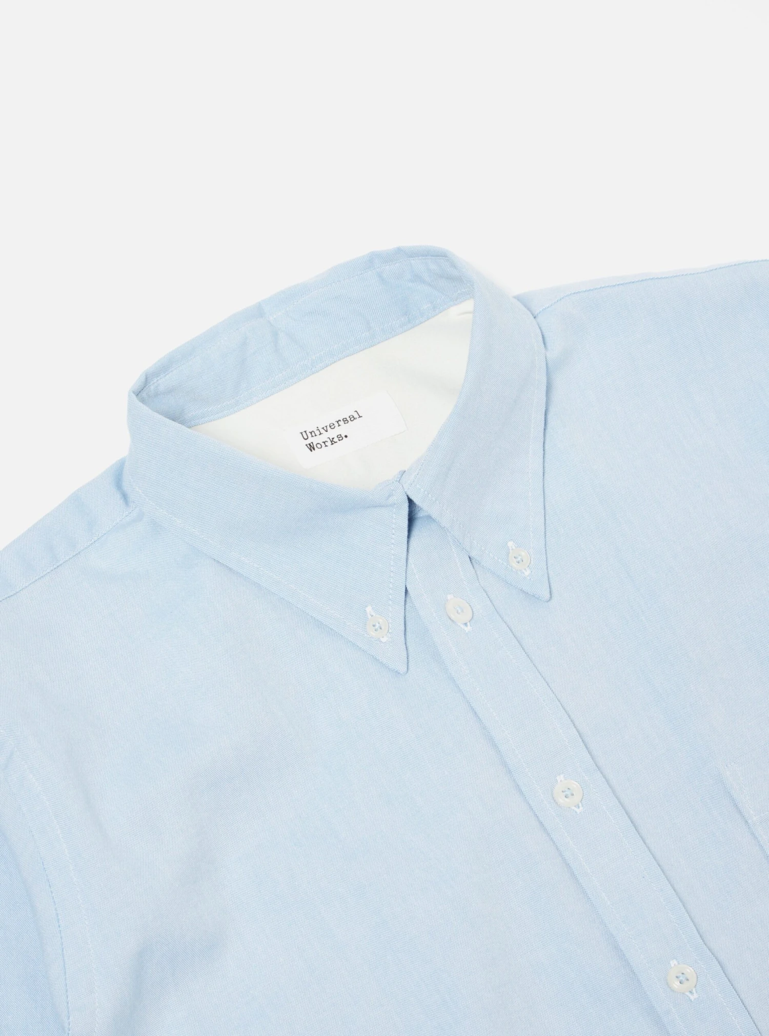 Universal Works Daybrook Shirt In Sky Organic Oxford - Image 3