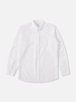 Universal Works Daybrook Shirt In White Organic Oxford