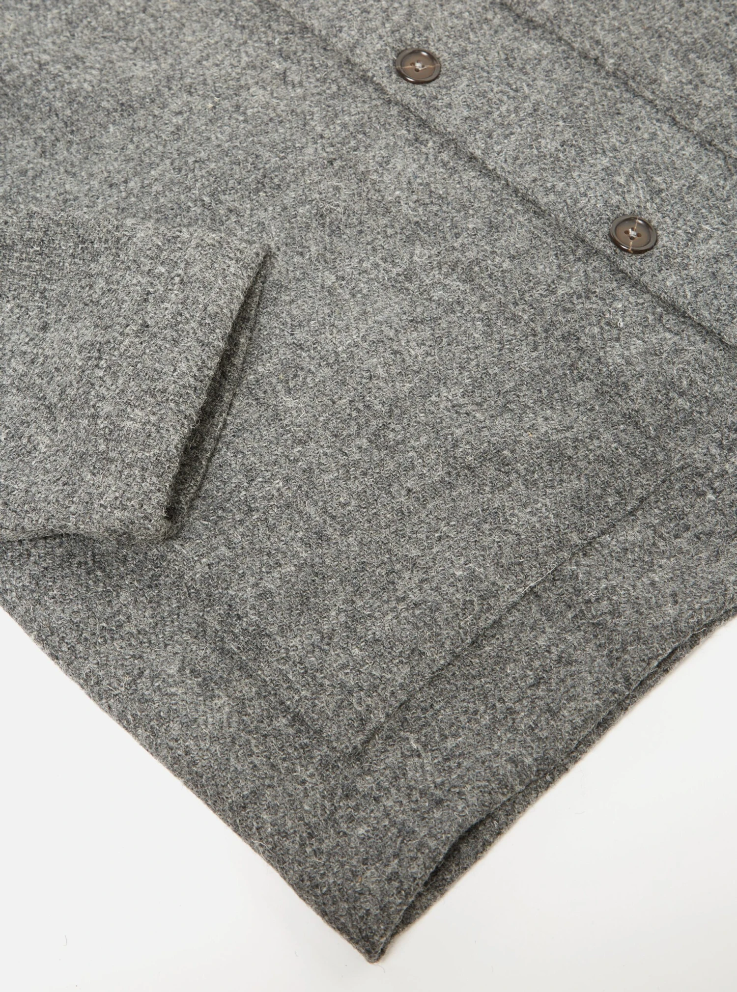 Universal Works Easy Over Jacket In Grey Harris Tweed - Image 6