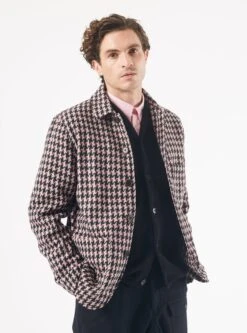 Universal Works Bakers V3 Chore Jacket In Pink Cortina Tweed