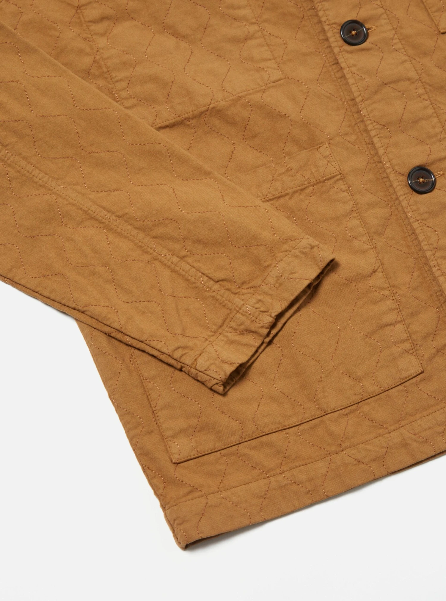 Universal Works Quilted Coverall Jacket In Cumin Cotton - Image 5