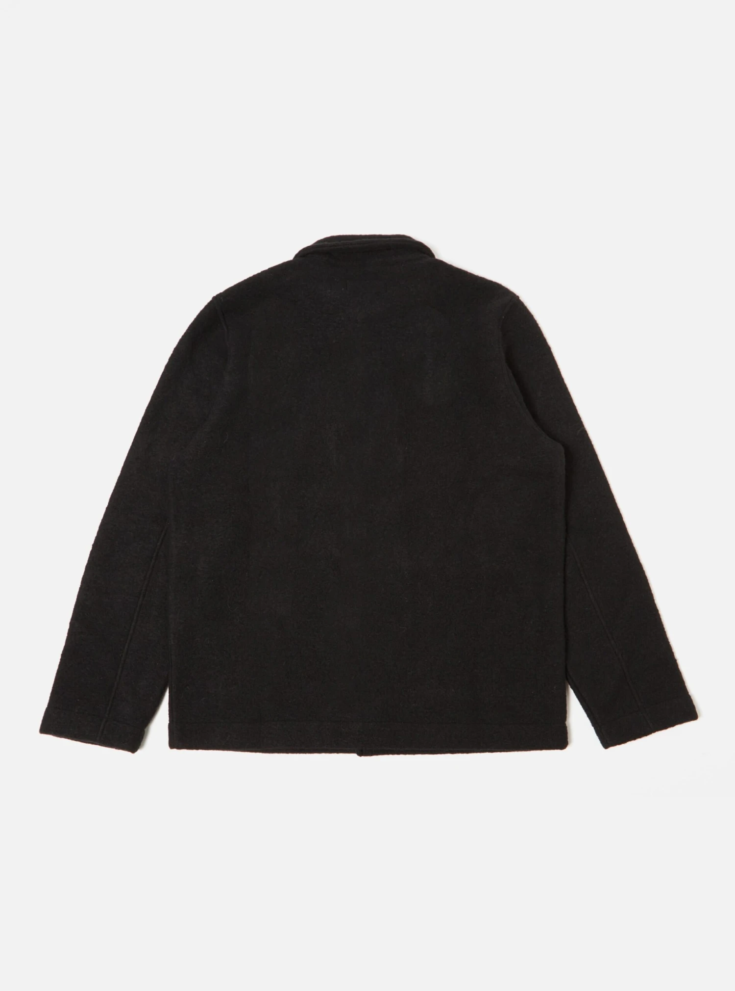 Universal Works Field Jacket In Black Wool Fleece - Image 2