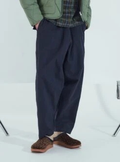 Universal Works Braga Pant In Navy Kyo Cotton