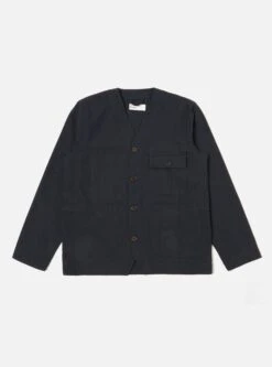 Universal Works Cabin Jacket In Navy Kyo Cotton