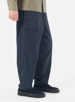 Universal Works Loose Cargo Pant In Navy Cotton/Nylon Serge