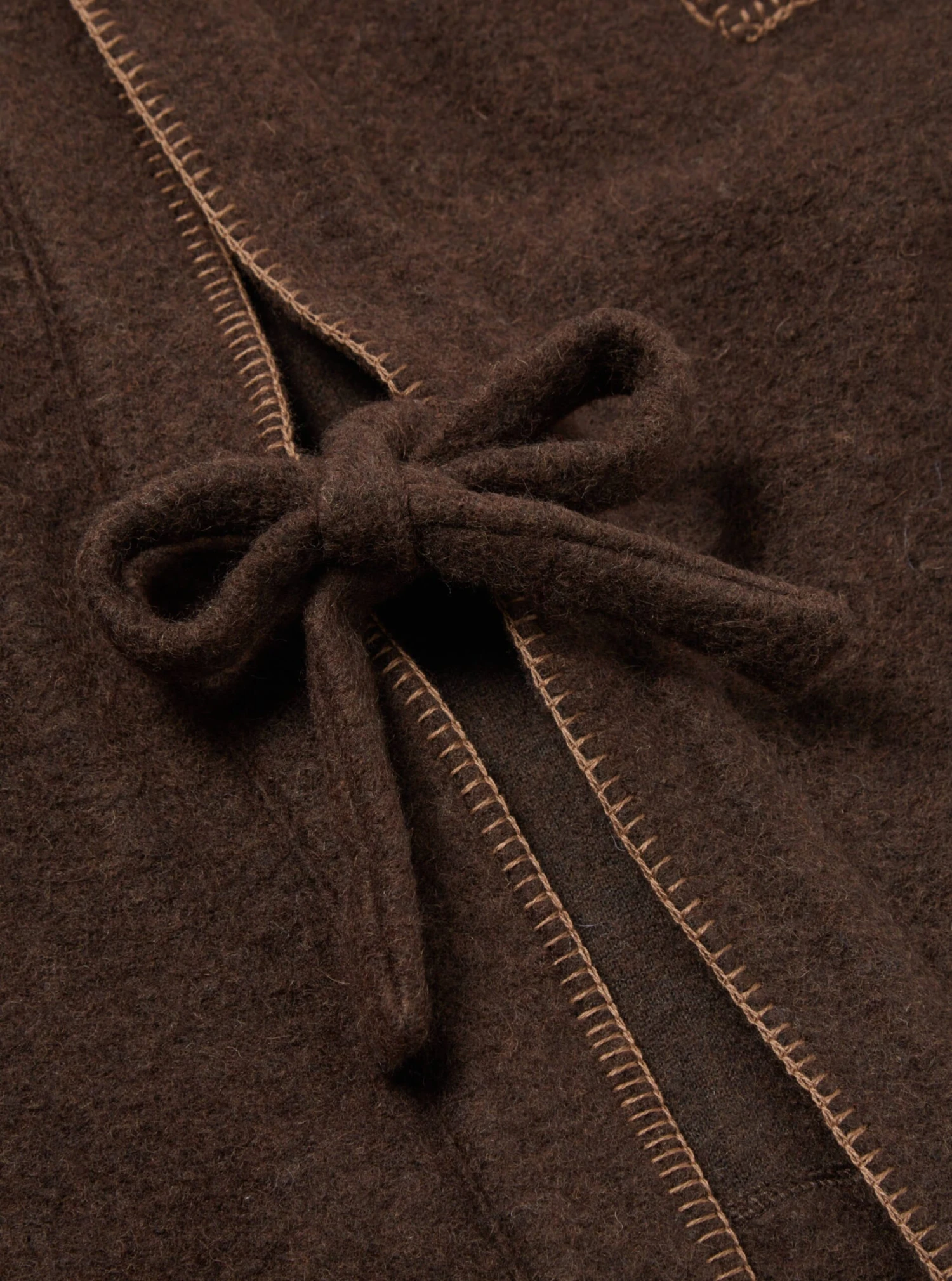 Universal Works Blanket Kyoto Work Jacket In Brown Studio Wool Mix - Image 5