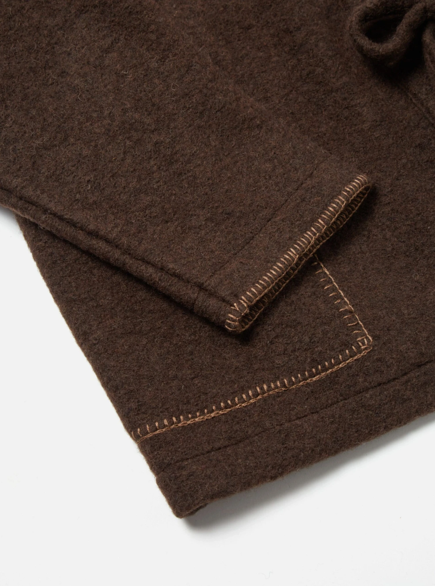 Universal Works Blanket Kyoto Work Jacket In Brown Studio Wool Mix - Image 7