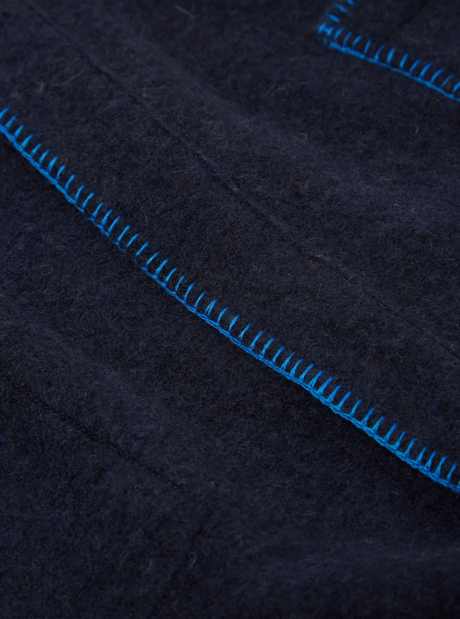 Universal Works Blanket Kyoto Work Jacket In Navy Studio Wool Mix - Image 5