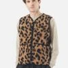 Universal Works Zip Gilet In Cumin Montenero Fleece