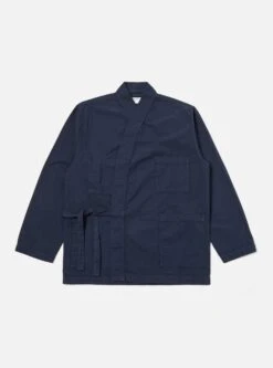Universal Works Quilted Kyoto Work Jacket In Navy Cotton