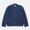 Universal Works Zip Bomber In Indigo Wool Fleece