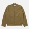 Universal Works Zip Bomber In Lovat Wool Fleece