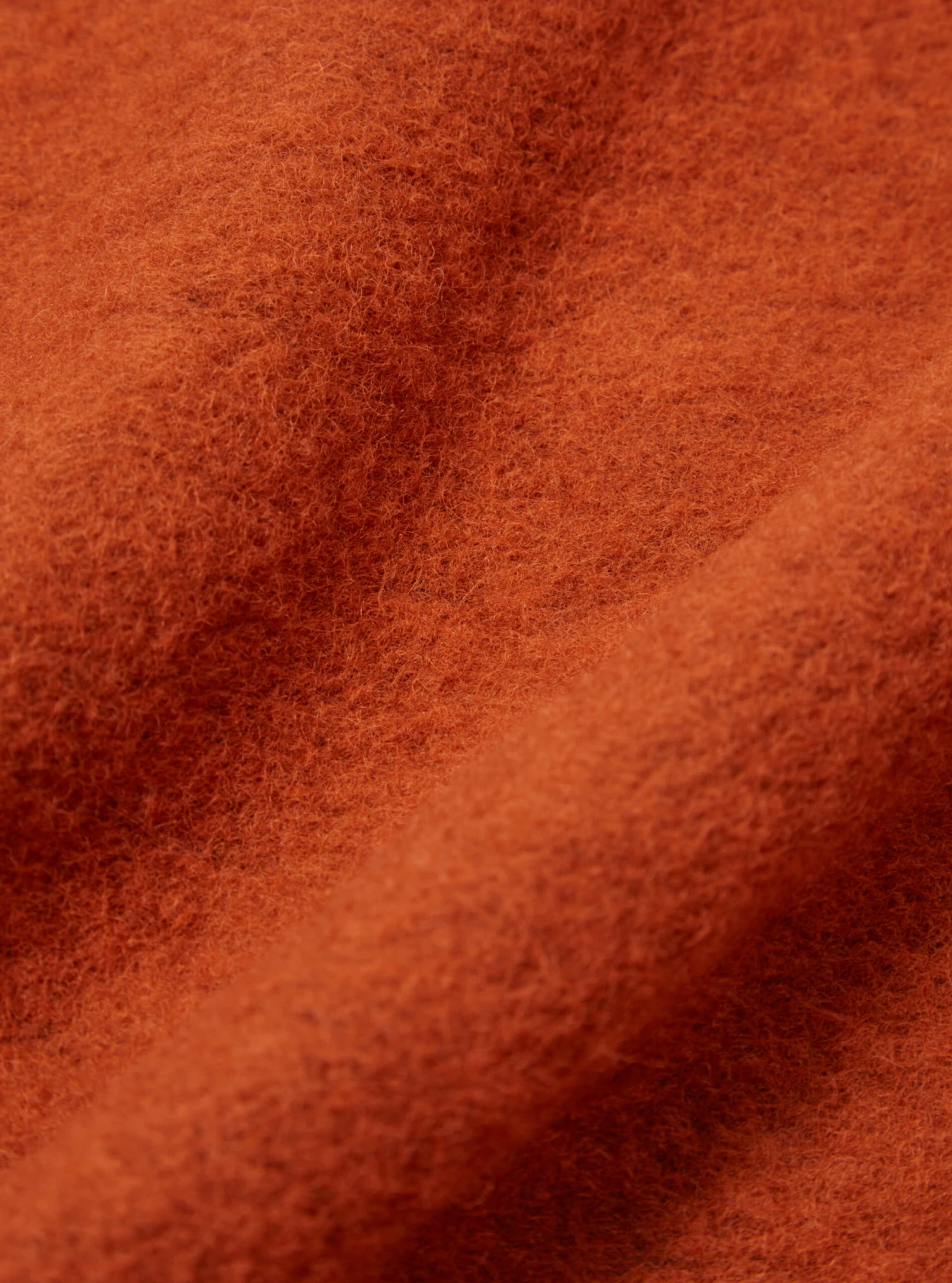 Universal Works Zip Bomber In Orange Wool Fleece - Image 6