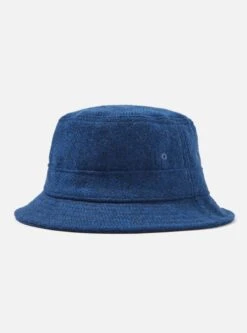 Universal Works Bucket Hat In Indigo Harris Tweed